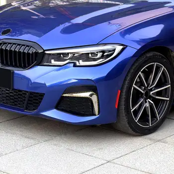 Automobilių Priekiniai Rūko Šviesos Lempos Apdaila Padengti Apdaila Rėmo Lipdukas BMW 3 Serijos G20 G28 2019 2020 Oro Angos Apdaila Nerūdijančio Plieno