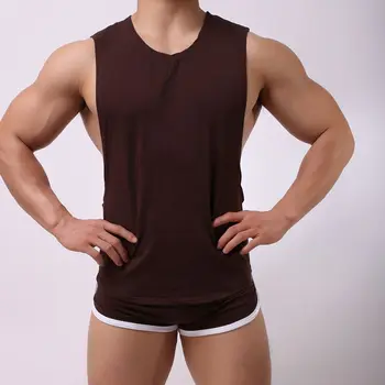 Sporto drabužiai, Didelių padalinta singlet sveikatingumo kultūrizmo tank top mens sportas marškinėliai raumenų vaikinai be rankovių veikia bėgimo marškinėliai