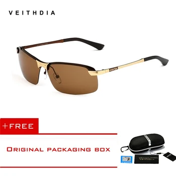 Veithdia DIZAINO Taškus Poliarizuota vyrai dizaineris akiniai nuo saulės, Saulės Akiniai Vairavimo Akiniai Vyrams oculos de sol vyrų atspalvių 3043