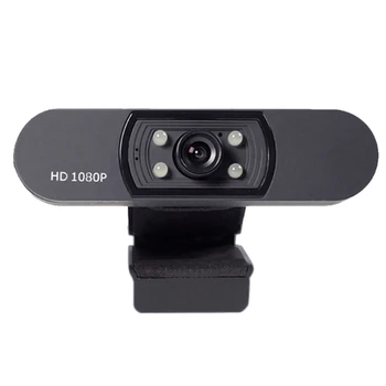 Kamera 1080P Kamera Turi įmontuotą Dvejopo Mikrofonai PC USB Plug-And-Play 