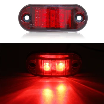 10VNT 12V 24V LED Šoniniai Gabaritiniai Žibintai priekabos šviesos Auto Sunkvežimis Sunkvežimis camion Žibintai raudona Led 24V sunkvežimių reikmenys