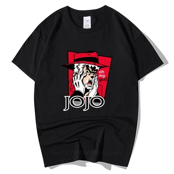 Jojos Keistų Nuotykių Oh My God, Juokingi Marškinėliai Vyrams Vyrų Vasaros Mados Trumpas Rankovės O Kaklo Medvilnės Manga Anime T-shirt