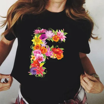 Gėlių, Gėlių Estetika Moterų Viršūnių Tees Moterų Ulzzang Vasaros Marškinėliai Grafinis T-Shirt Trumpas Rankovės Grafinis Marškinėlius