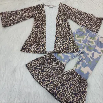 2020 naujausios konstrukcijos mergina rinkinys leopardas spausdinimui vaikų drabužiai mergina bell kelnes asmenybės mados boutique 2 dalių komplektas