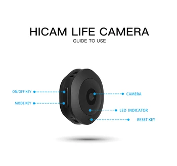 H6 P2P IP Wi-fi Micro MINI Kamera Naktinio Versija, Mini Veiksmo Kamera su judesio davikliu Kamera Balso, Vaizdo magnetofoną, Mažų Camer