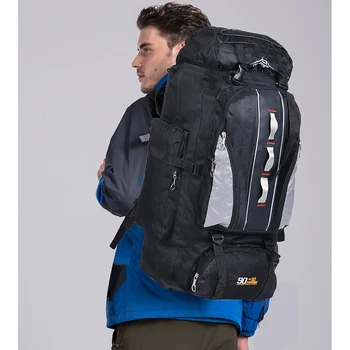 100L vandeniui unisex vyrų kuprinė kelionės paketą sportinis krepšys pack Lauko Alpinizmo Pėsčiųjų Laipiojimo, Kempingas kuprinė vyrų