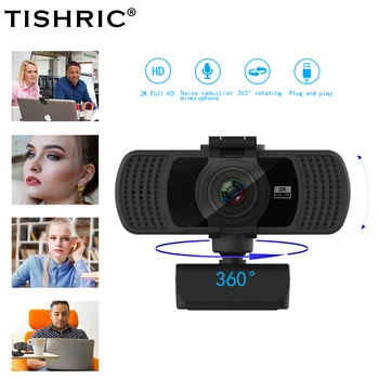 Tishric PC-C6 Web Cam 2K HD Kamera 1080P 4 Mln. Taškų Interneto Kamera, Skirta Kompiuterių Periferiniai įrenginiai/su mikrofonu Kamera su automatinio Fokusavimo funkcija