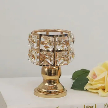 Mini Kristalų Žvakių Laikiklis Aukso Mielas Žvakidė Ornamentu Vestuvių Dekoravimas Stalo Centerpieces Žvakidė Šalies Namų Dekoro