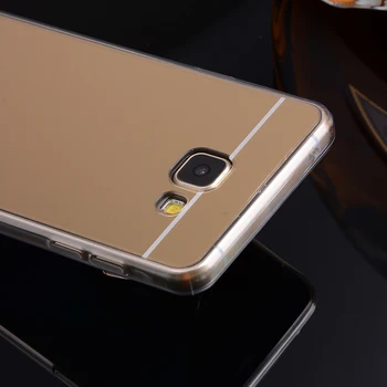 Samsung Galaxy A3 A5 A7 2016 Veidrodis Atveju Minkštos TPU Galinį Dangtelį Atveju Galaxy A8 orlaivį a310 A510 A710 mobiliojo Telefono Apvalkalas Capinhas Cas