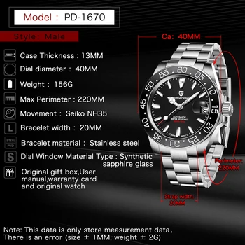 PAGANI Dizaino 2020 Naujas Vyrų Automatinis laikrodis Safyras Prabanga Mechaninis Laikrodis iš Nerūdijančio Plieno, atsparus Vandeniui Žiūrėti Reloj Hombre