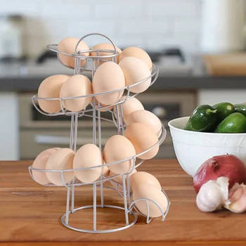 Kiaušinių Laikiklis Stovėti Modernus Spirale Balionėlis stalčiuko Sutaupyti Vietos Virtuvėje I88