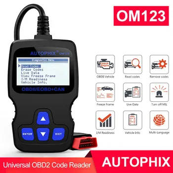 AUTOPHIX OM123 OBD2 skaneris OBDII Kodas Skaitytojas Automobilių DiagnosticTool Kodas Skaitytojas Obdii skaitytuvo PK ELM327-v1.5