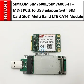 JINYUSHI už SIMCOM SIM7600E/SIM7600E-H + MINI PCIE į USB adapteris su SIM kortelės lizdą, Multi Band LTE Modulis CAT4 modulis