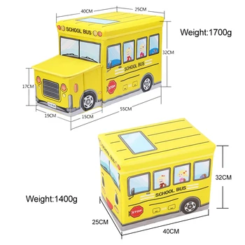 Multi-Funkcija Autobusų Formos Talpinimo Žaislų Vaikams, Drabužių Lyginimo Animacinių Filmų Automobilio Žaislų Saugojimo Krepšys Vaikų Saugojimo Bin Dropship