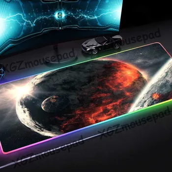 XGZ Visatos, Žemės, Kraštovaizdžio Didelis Custom RGB Pelės Mygtukai Tikslumo Juoda Užraktas Kraštas Kompiuterio Spalvinga Šviesos Stalo Kilimėlis neslidžia