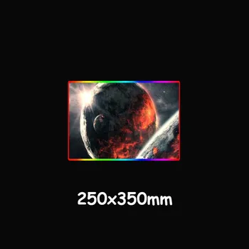 XGZ Visatos, Žemės, Kraštovaizdžio Didelis Custom RGB Pelės Mygtukai Tikslumo Juoda Užraktas Kraštas Kompiuterio Spalvinga Šviesos Stalo Kilimėlis neslidžia