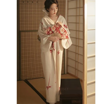 Japonų Stiliaus Kimono Geiša Moteris Azijos Tradicinių Yukata Vykdymo Etapą Spausdinimo Kostiumas Haori Geresnis Derlius Kimono