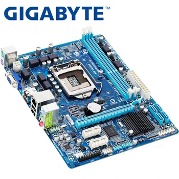 GIGABYTE GA-H61M-DS2 Darbastalio Plokštė H61 Socket LGA 1155 i3 i5 i7 DDR3 16G uATX UEFI BIOS Originalus H61M-DS2 Panaudota