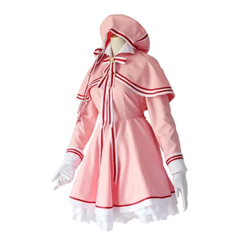2020 Naujas Helovinas Kostiumas Cardcaptor Sakura: Išvalyti Kortelę Sakura Kinomoto Rožinė Suknelė Cosplay Kostiumų Mokyklos Vienodos Sailor Kostiumas