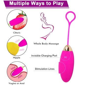 10 Greičio Silikono Kulka Kiaušinių Vibratoriai Moterims Belaidžio Nuotolinio Valdymo Vibracija, USB Įkraunamas Masažo Kamuolys Suaugusiųjų Sekso Žaislai