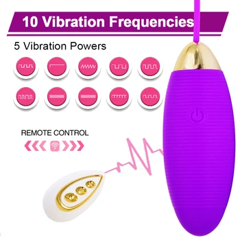 10 Greičio Silikono Kulka Kiaušinių Vibratoriai Moterims Belaidžio Nuotolinio Valdymo Vibracija, USB Įkraunamas Masažo Kamuolys Suaugusiųjų Sekso Žaislai