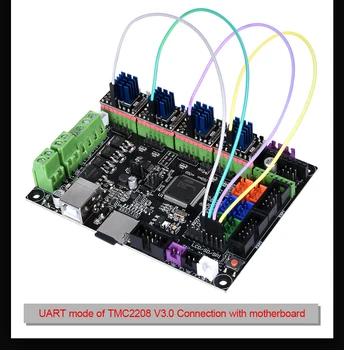 TMC2208 v3.0 3d spausdintuvas stepper driver UART režimas žengia tvarkyklės modulis TMC 2208 variklio stepstick dalys SKR V1.3 5vnt/pakuotė