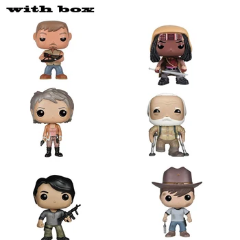 NAUJAS! POP The Walking Dead WALKING DEAD & CARL DARYL DIXON HERSHEL GREENE su būda Vinilo Veiksmų Modelį, Žaislai Vaikams, dovana