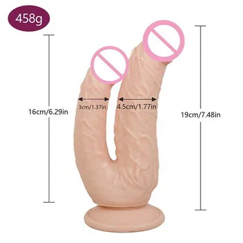 Didžiulis tikroviškas dildo didelės varpos dvipusis dildo galvos super ilgas analinis kaištis big dick suaugusių moterų Masturbacija sekso žaislai