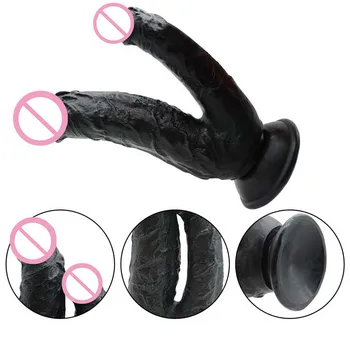 Didžiulis tikroviškas dildo didelės varpos dvipusis dildo galvos super ilgas analinis kaištis big dick suaugusių moterų Masturbacija sekso žaislai