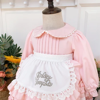 2vnt ispanijos Mergaitės Baby Lolita Princess Kamuolys Suknelė Kūdikių Boutique, Drabužiai Vaikams, 1-asis Gimtadienis, Vestuvės Suknelės