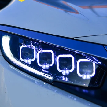 Honda Civic Žibintai Asamblėjos Full LED Dizainas. 2016 m. 2017 Metų Priekinių žibintų Su Dieniniai žibintai DRL Posūkio Žibintai