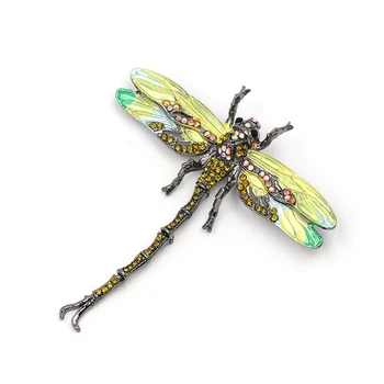Didmeninė Broches Papuošalų Mados Juvelyriniai Dirbiniai Sagės Kalnų Krištolas Dragonfly Sagė Pin Reikmenys, Gyvūnų Sagė Relogio Feminino