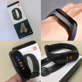 Xiaomi Mi Band4 Originalus Naujausias Bluetooth Vandeniui Smart Įkraunamą Jutiklinį Ekraną Širdies ritmo Tracker Žiūrėti Xiaomi