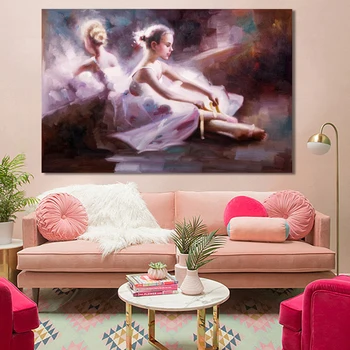 Šiuolaikinio Abstraktaus Meno Plakatų ir Spausdinama ant Drobės, Sienos Meno Aliejaus Tapybai Abstrakčiai Ballerina Dekoratyvinių Paveikslų Kambarį