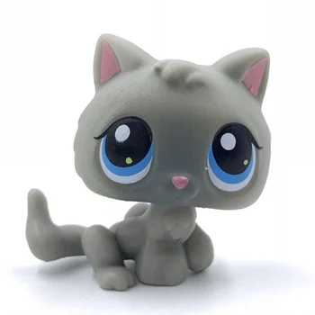 LPS KATĖ Retas original pet shop žaislai cat #66 šviesiai pilka Baby Kitty mielas gyvūnų Kačiukas vaikams kolekciją
