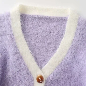 Cardigan megztinis 2020 naujas elegantiškas moterų džemperis cardigan mados siūlėmis atkarpoje Slim stretch V-kaklo megztinis megztinis