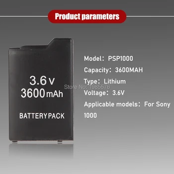 3.6 V 3600mAh PSP-1000 Pakeitimo Baterija Sony PSP1000 PlayStation PSP110 Nešiojamosios Konsolės