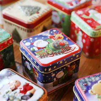 Dovanų Dėžutė Kalėdų Saldainiai Pakuotės Vaikų Dovanų mažą Dėžutę Skarda Sausainių Pakuotę Dovanų Dėžutėje Kalėdinė Dekoracija Crafts12PCS