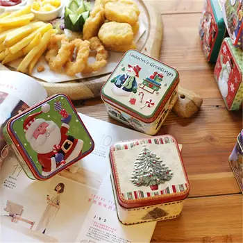 Dovanų Dėžutė Kalėdų Saldainiai Pakuotės Vaikų Dovanų mažą Dėžutę Skarda Sausainių Pakuotę Dovanų Dėžutėje Kalėdinė Dekoracija Crafts12PCS