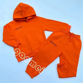 Vaikų sporto kostiumas, naujas šiltų drabužių žiemai 2020 m., su gobtuvu plius kašmyro raštas sportinis kostiumas