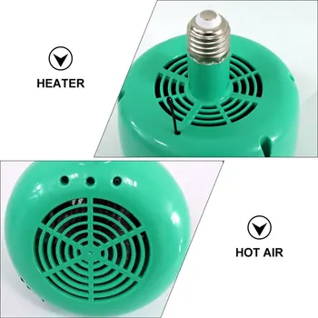 1pc Temperatūra Reguliuojama Šildymo Šviesos Veisimo Šildytuvo Ventiliatoriaus Šilumos Lempa (Žalia)