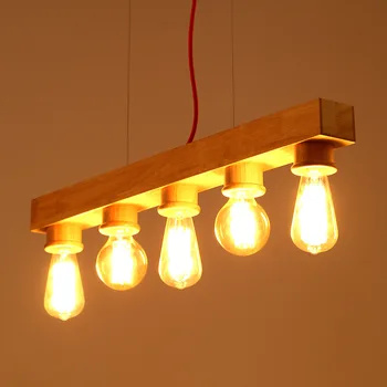 Modernus minimalistinis mediniai haning lempos, Šviestuvai Kūrybos Kavinė Individualus gyvenamasis kambarys šviesos Miegamojo, valgomojo apšvietimas.