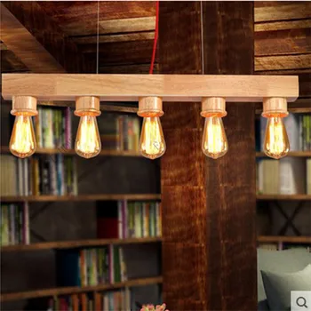 Modernus minimalistinis mediniai haning lempos, Šviestuvai Kūrybos Kavinė Individualus gyvenamasis kambarys šviesos Miegamojo, valgomojo apšvietimas.