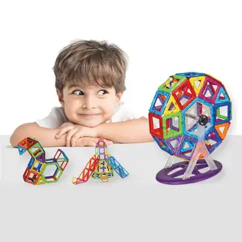 54 vnt Vaiko Ankstyvojo Lavinimo Žaislai Didelis Magnetinis Lapas Kūrimo Bloką Nustatyti Magnetinės 