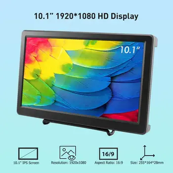 Elecrow 10.1 colių HD LED Ekranas 1920X1080p IPS Aviečių Pi 4B+ Stebėti Vaizdo Garsiakalbiai Ekrano 