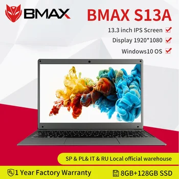 NAUJAS ATVYKIMO BMAX S13A 13.3 colių, Intel Nešiojamas window10 Sąsiuvinis 8GB LPDDR4 128GB SSD 1920*1080 (IPS Intel 3350 Nešiojamieji kompiuteriai