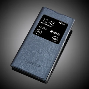 Sony Xperia XA2 padengti PU Odos Atveju Sony Xperia XA2 H4133 H4113 H3113 H3123 H3133 Peržiūrėti Langų Flip Cover Atveju