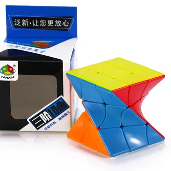 Fanxin Zcube Lefun 3x3 Sukimo Magic Cube Coloful Susukti Kubo Galvosūkį Stickerless Galvosūkiai Spalvinga Švietimo Žaislai Vaikams