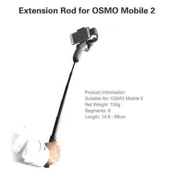 Selfie Stick Išplėtimo Stick Lazdele keičiamo dydžio Turėtojas DJI OSMO Mobiliojo 2/Zhiyun Sklandžiai Q 4 Kišeniniai Išmanųjį telefoną Gimbal Priedai