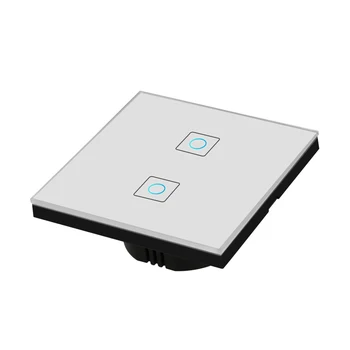 Smart Switch Prabanga Sienos Touch Sensorius Jungiklis,ES Standartas Šviesos Jungiklis, Balta Krištolo Skydą Jungiklis 2 Gaujos 1 Būdas AC170-240V